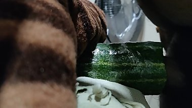 Cumming inside cucumber