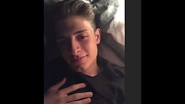 cute boy wanks and a lot of cum