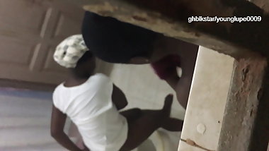 Ebony Voyeur - African guest caught in bathroom