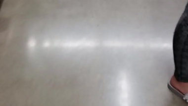 Cute Latina in Walmart Showing Off