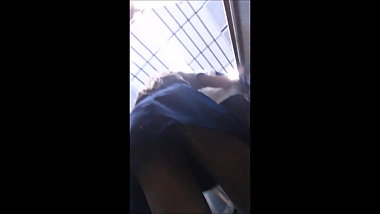 Upskirt escalator