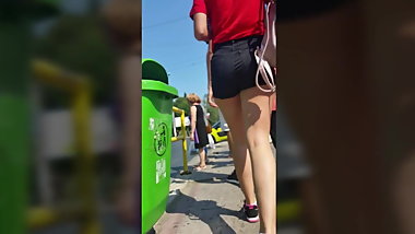 Spy sexy ass short teens girl romanian