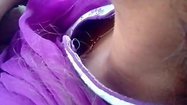 Tamil young college girl boobs cleavage & grouping in bus 5