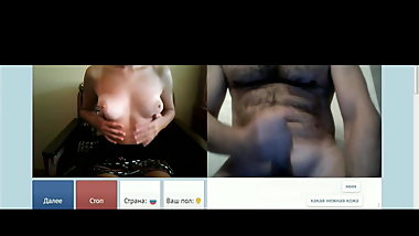 Videochat #117 Girl, her wonderful tits and my dick