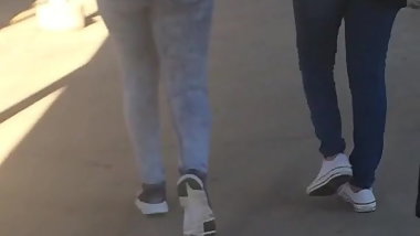 Candid big booty teen in slow motion #1