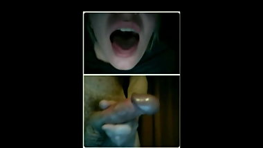 Videochat #134 Teen from darkness and my dick cum