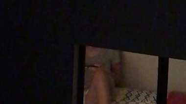 Teenage girl with panties and open legs