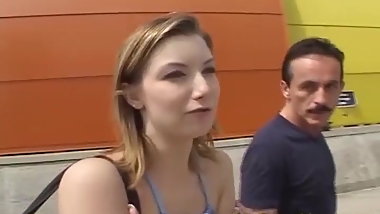 young teen picked up for her first bang van orgy