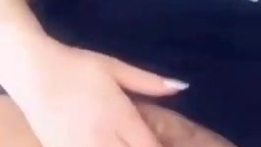 Fingering my hairy pussy