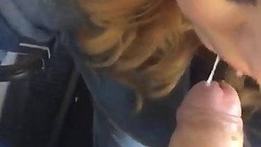 Young Latina sucks huge Foreskin Cock!