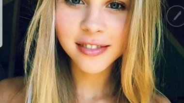 Young College Blondie on her knees