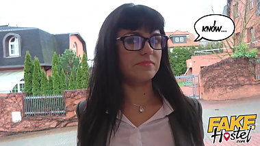 Fake Hostel Posh woman and dirty redhead teen juicy threesom