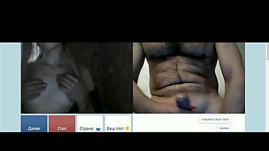 Videochat #153 Girl with small but pretty tits and my dick