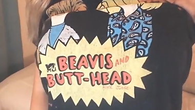 Blonde Teen Chick Oiled herself and Drill her Holes