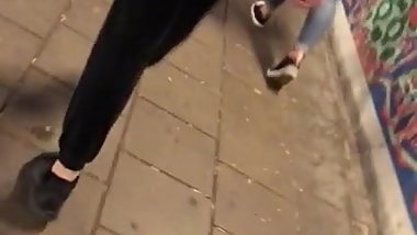 Following two swedish teens CANDID