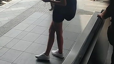 Hot Fuckable Teen At The Station