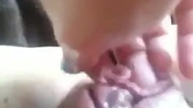 wet white tasty pussy fingering