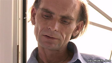 Guy licks and fucks her shaved young pussy