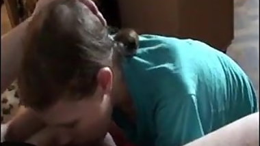 Shy teen girl blowjob & facial