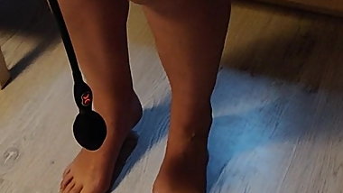 Tied, spanked and toyed Submissive huge boobed teen slut