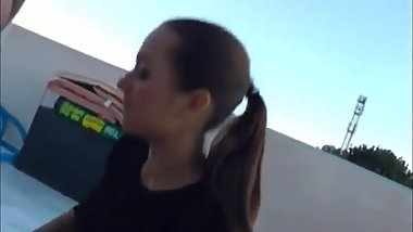 Sexy Brunette Likes to be Anal Fucked Outdoor