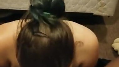 Pale teen sucks a BBC