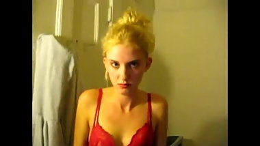 Teen Trash-Ugly skinny blonde anal whore being a good cunt