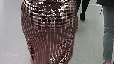 Candid Pawg - Chunky Butt Tight Dress - Big Wobbly Ass