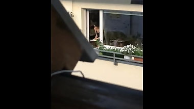 Neighbor teen show her tight ass in hotpant