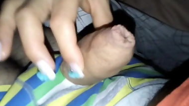 Hot Princess hot nails and small penis handjob