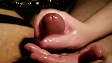 Handjob practice in the car