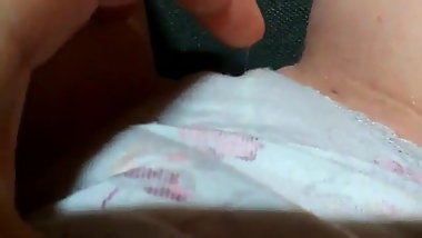 White panties are so wet !!