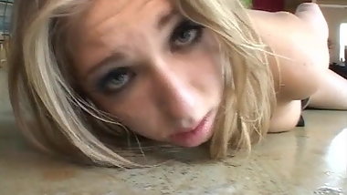 Whiny fuck-toy gets slapped around and pussy pounded