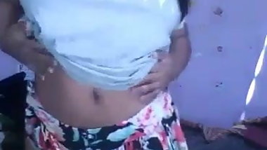 Teen shows her tits on cam.