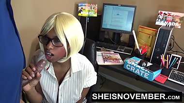 HD Hot Young Ebony Secretary Blowjob In Office Sheisnovember