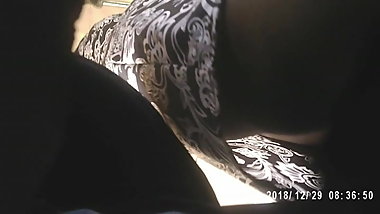 Sri Lankan Office girl's Train Up-Skirt from side