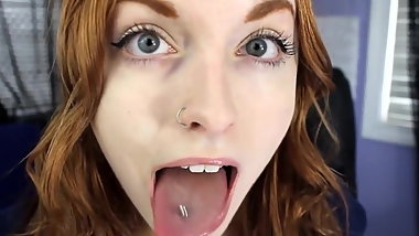 Hot RedHead Tongue Fetish