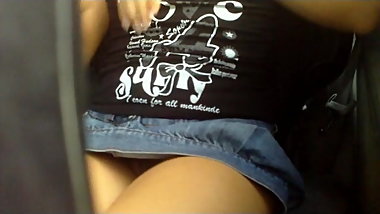 Xmianorin. No panty in taxi