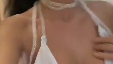 Svetlana Bilyalova New year dress.(Tits allert!)