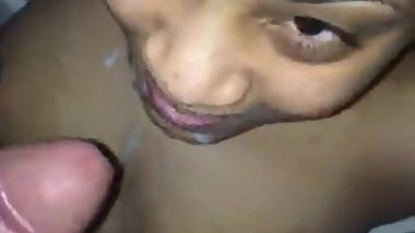 Nasty Black Teen Gets Facialized