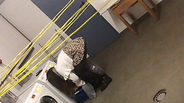 Voyeur window washroom panties