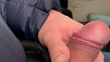 Nice cock flash with cumshot at the end...