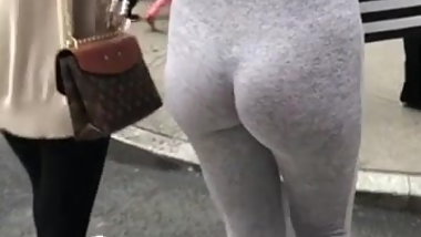 Grey candid leggings see through vtl thong line