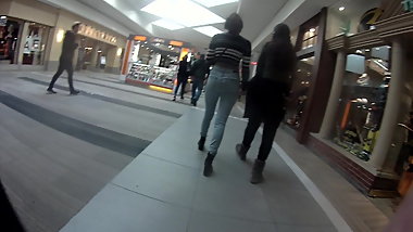 Pt 2 Nice skinny Azz walking in the mall
