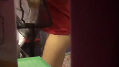 Teen window voyeur