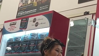 Asian Girls trying on glasses #1