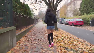 Old Goes Young - Talented cutie rides old dick in cowgirl