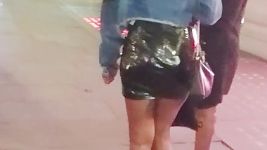 Candid Juicy BubbleButt Latex Skirt - Big Booty Babe (TEASE)