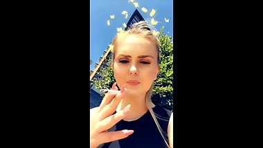 Smoking Goddess humiliates piggy losers
