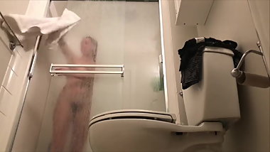 18 YO Bubble butt teen roomate  Spy cam on toilet & shower